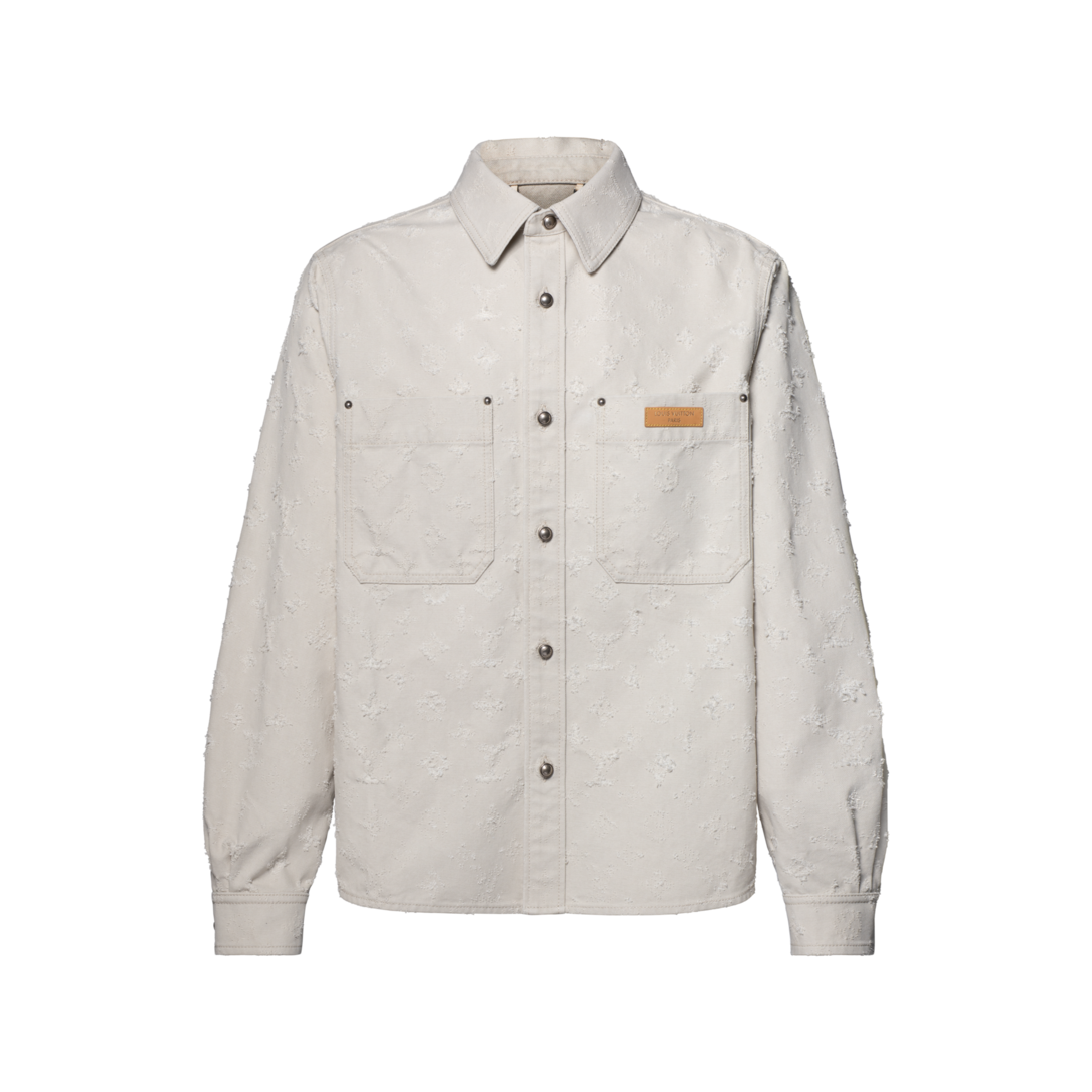 Monogram Needle-Punched Denim Overshirt - Ready-to-Wear | LOUIS